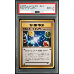 PSA 10 Energy Stadium Neo 4 Trainer Pokemon Card Japanese 2001 Gem Mint - Image 1