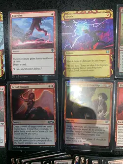 Mtg Small Red Bundle Inc. Faithless looting STX, Shock, Abrade, Basic Mountains - Image 3