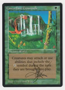 Signed Concordant Crossroads Proof Time Walk Sketch LP Artist Amy Weber MTG AP! - Image 2