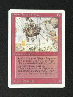 MTG GOBLIN BALLOON BRIGADE Unlimited Regular MT Uncommon Magic The Gathering - Image 1