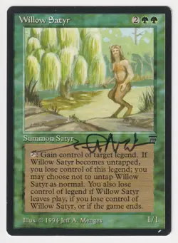 Signed Willow Satyr Proof LP Legends Artist Jeff A. Menges MTG Magic AP Misprint - Image 1