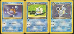 Pokemon Team Rocket Dark Blastoise 3/82 First Edition Dark Wartortle Squirtle - Image 1