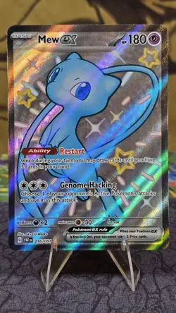 Pokemon TCG Mew ex 216/091 Paldean Fates Shiny Full Art Ultra Rare NM/LP - Image 1