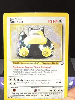 Pokemon Card Snorlax 11/64 Jungle WOTC Holo Rare Played 2 - Image 2