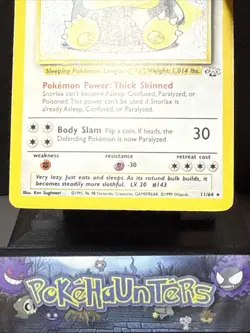 Pokemon Card Snorlax 11/64 Jungle WOTC Holo Rare Played 2 - Image 3