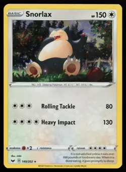 Snorlax 140/202 Promo Blister Exclusives Pokemon Card - Image 1
