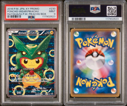 PSA 9 Poncho Pikachu 230/XY-P Rayquaza Promo Japanese Pokemon Card 2016 - Image 3