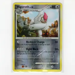 Pokemon TCG Vigoroth 64/127 DPP Platinum Reverse Holo Uncommon Card EN-DMG 2009 - Image 1