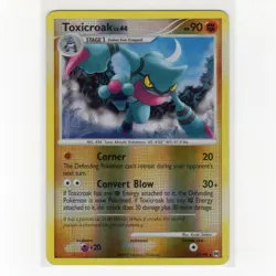 Pokemon TCG Toxicroak 11/99 DPP Arceus Reverse Holo Rare Card EN-MP 2009 - Image 1
