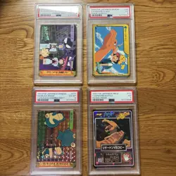 Set 4 PSA Snorlax Holo Carddass Anime Collection Pokemon Card Japanese 1999 - Image 2