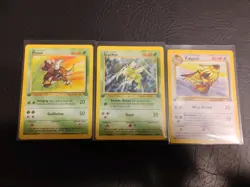 Jungle 1st Edition Non Holo Pinsir, Scyther, Pidgeot Pokemon Card Rare Lot Of 3 - Image 1