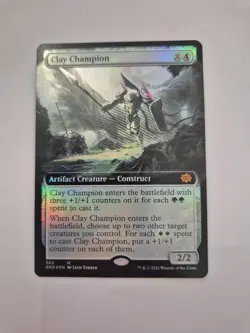 MTG The Brothers War - Clay Champion - Foil Extended Art Mythic - Image 1
