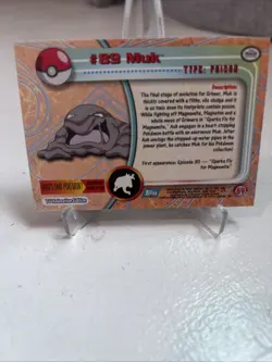 Topps Muk #89 Blue Logo Silver Holo Pokemon Card Series 2 NM Condition - Image 2