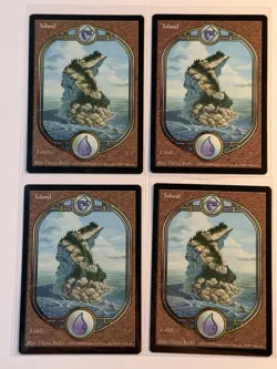 MTG Unglued 4x Island - FULL ART - LP - Image 1