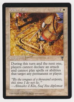 Gold Signed Stamped Peace Talks Proof HP Visions Artist Roger Raupp MTG Magic AP - Image 1