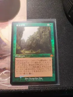 MTG Forest Wisdom Japanese Edition Foil Old Frame Collector Booster Used - Image 1