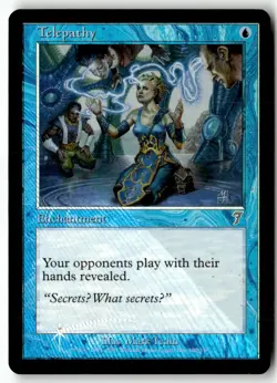 MTG Foil Telepathy - 7th Edition Misprint Moderately Played English - Image 1