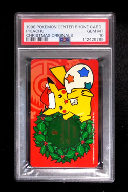 PSA 10 Pokemon Phone Card Pikachu Japanese Christmas Originals Center 1998 - Image 1