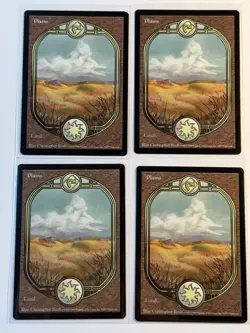 MTG Unglued 4x Plains - FULL ART - LP - Image 1