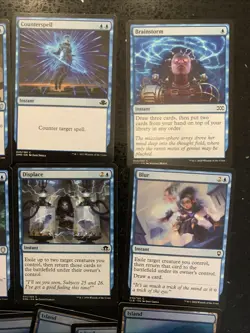 Mtg Small Blue Bundle: Counterspell, Brainstorm, Negate Etc, Foil ZNR Islands - Image 2