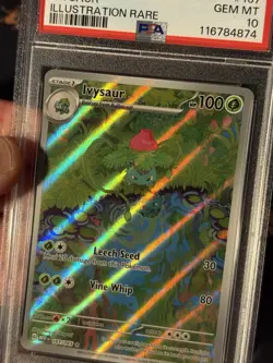 Pokemon Cards Ivysaur 167/165 Illustration Rare Pokemon 151 - PSA 10 GEM MINT - Image 2