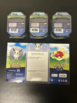 Pokemon Go Radiant Eevee Premium Collection Box & 3x Tins New Factory Sealed - Image 2