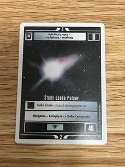 Star Trek CCG 1e Alpha WB 1994 Study Lonka Pulsar Mint Rare Card - Image 1