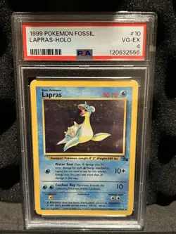 Lapras - Holo - 1999 Pokemon Fossil - 10/62 - PSA 4 - Image 1