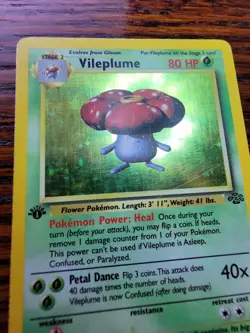 Vileplume 15/64 Jungle 1st Edition Holo Rare MP! (1999) WOTC Pokemon Card - Image 4
