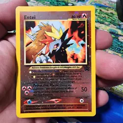 Entei 34 Black Star Reverse Holo Rare Promo Wizard Pokemon Card NM-LP - Image 1