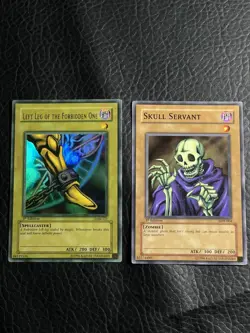 Yugioh Left Leg Of The Forbidden One LOB-121 1st Ed North American Wavy Faded - Image 2