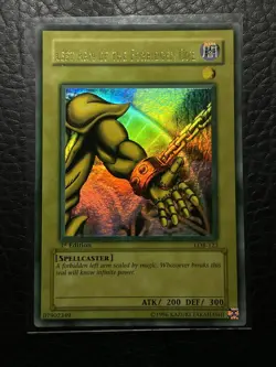 Yugioh Left Arm Of The Forbidden One LOB-123 1st Ed North American Wavy Faded - Image 2