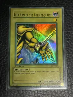 Yugioh Left Arm Of The Forbidden One LOB-123 1st Ed North American Wavy Faded - Image 3