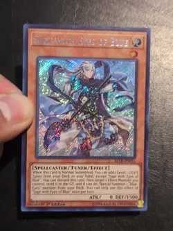 Yu-Gi-Oh SECRET RARE HOLO CARD SAGE WITH EYES OF BLUE BLLR-EN055 1ST NM/VLP - Image 3