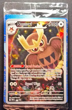 Noctowl Stellar Crown SVP 141 ETB Promo Card Sealed 2024 Pokemon TCG - Image 1