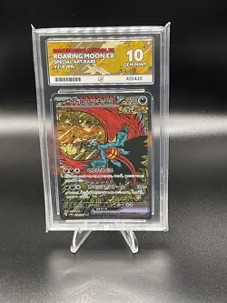 Roaring Moon EX 218/187 Terastal Festival - ACE 10 Gem Mint - pokemon card - Image 1
