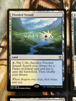 4X Flooded Strand #233 Khans of Tarkir KTK Magic MTG English Playset - NM 🔥 - Image 2