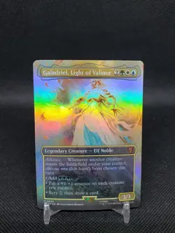 Galadriel, Light of Valinor Borderless FOIL Lord of the Rings Tale NM MTG - Image 1
