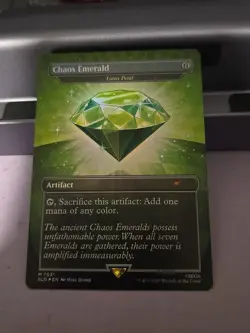 MTG - Chaos Emerald - Lotus Petal (7031) Secret Lair Drop Foil [GREEN] - Image 1