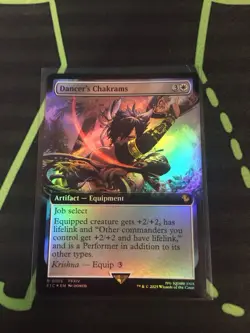 MTG Magic The Gathering Dancer’s Chakrams Foil FIC Ex Art Artifact Final Fantasy - Image 1