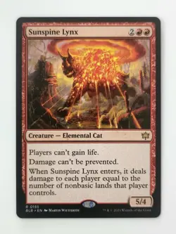 Magic The Gathering MTG: Sunspine Lynx - Creature NF (BLB) Rare 0155 - Image 1