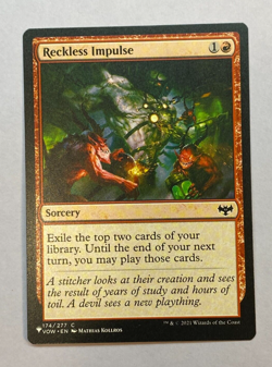 MTG - Reckless Impulse - NM - The List - Mystery Booster 2 - Image 1