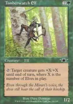 Moderatly Played, English - 4 x MTG Timberwatch Elf Legions - Image 1