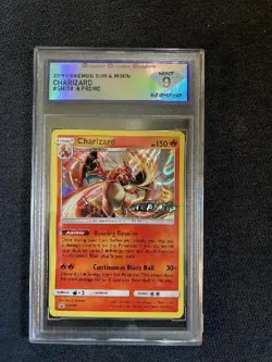 Charizard Team Up Black Star Promo grade 9 Prerelease Holo - Image 1