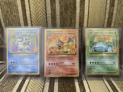 Set of Charizard Blastoise Venusaur Thai POKEMON CARD 25th Anniversary - Image 1
