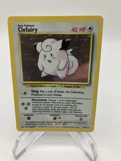 Pokemon WOTC Card - Clefairy - Base Set - Holo Rare - 5/102 - Image 1