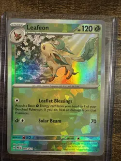 Pokemon TCG Leafeon (Master Ball Pattern) 005/131 Prismatic Evolutions Holo - Image 1