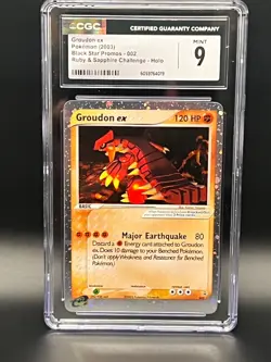 Pokemon Black Star Promo Holo Groudon EX 002 EX Ruby & Sapphire - CGC 9 Mint 🔥 - Image 3