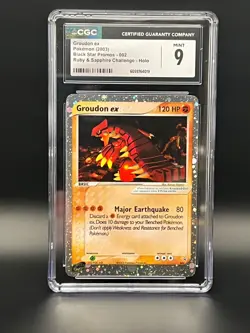 Pokemon Black Star Promo Holo Groudon EX 002 EX Ruby & Sapphire - CGC 9 Mint 🔥 - Image 5