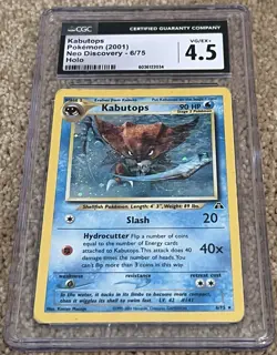 Pokemon CGC 4.5 Kabutops- Neo Discovery- 2001 - 6/75 - Holo - Image 1